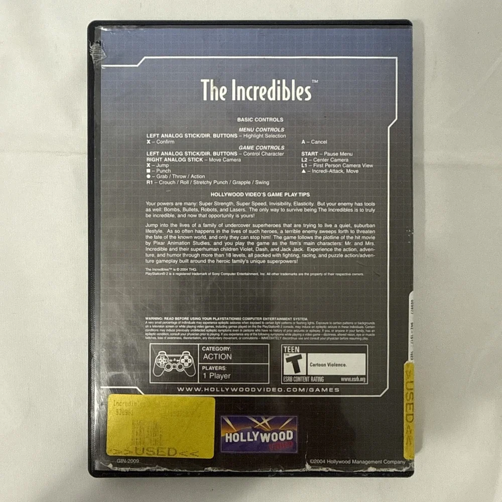 The Incredibles Sony PlayStation‎ 2 Disney Pixar Game